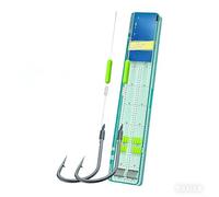 Lot de 16 hameçons de pêche Drop Shot, prêts à l'emploi, anti-enchevêtrement, hameçons #4/#5/#6 et ligne fluorocarbone 0,8/1,0/1,2 mm (ligne G 1.2#)