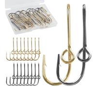 Lot de 16 hameçons pour chapeau, cravate, chapeau, cravate, doré/noir