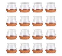 Lot de 16 housses de protection en silicone pour pieds de chaise avec coussinet en feutre pour planchers de bois dur