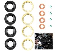 Lot de 16 joints d'injecteur diesel 1,6 HDI - Kit de joints toriques - Injecteurs de carburant - Kit de réparation de rechange pour 1982A0 - Vert