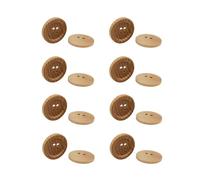 Lot de 16 jolis boutons en bois d'olivier véritable à 4 trous avec veinure naturelle ，Non Traité et Non Laqué, Parfait pour Couture et Loisirs Créatifs