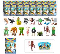 Lot de 16 jouets italiens à collectionner avec figurines d'action et cartes en Tung Tung Tung Sahur Tralalero Tralala et personnages rouge cerveau
