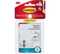 3M Command – Languettes adhésives résistantes à l'eau pour salle de bain, 16 pièces (4L+4M+8S)