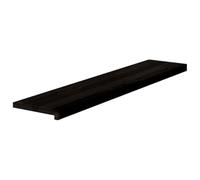 Lot de 16 marchepieds en chêne massif pour escaliers, 120 x 25 x 2 cm | Marches en chêne massif, utilisation comme rebord de fenêtre, finition lisse marron foncé, pièces de rechange non