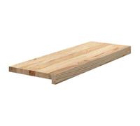 Lot de 16 marches d'escalier en bois massif de chêne non traité | Finition unique, utilisation polyvalente comme rebord de fenêtre, nettoyage facile, résistance durable