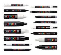 Lot De 16 Marqueurs Posca Noir Et Blanc