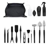 Lot de 16 outils de jardin - Jardinières, mini kit d'entretien pour (avec accessoires juteux), outils à main en intérieur et en extérieur (pour planter, arroser), collection d'outils de jardin