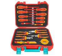 Lot de 16 outils isolés pour usage industriel 1000 V, certification VDE/GS THKITH1601