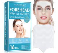 Lot de 16 pansements anti-rides Forehead, patchs anti-rides, apaise et adoucit la peau, hydrate et rajeunit, soutient la peau contre les rides