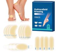 Lot de 16 pansements hydrocolloïdes invisibles en gel hydrocolloïde pour talon, pied et orteil, coussinets imperméables pour protection de la peau et guérison rapide