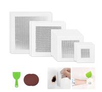 Lot de 16 patchs de réparation murale auto-adhésifs de 6,1 cm/15,2 cm/15,2 cm/20,3 cm, kit de réparation de trous de cloison sèche pour réparation de murs cassés ou remplissage de plafond