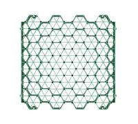 Lot de 16 pavés perméables pour allée et pelouse - 4 grilles = 1 m² - Gravier vert et tapis de renfort - Grilles de sol durables pour un drainage facile des allées