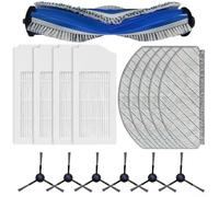 Lot de 16 pièces de rechange accessoires compatibles avec les aspirateurs robots Deebot N20 / N20 Plus / N20 Pro Plus, 1 brosse rouleau principale, 4 HEPA, 5 lingettes de nettoyage, 6 brosses