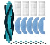 Lot de 16 pièces de rechange pour aspirateurs robots Conga 2299 Ultra Home Genesis/X-Treme - Comprend une brosse principale, des filtres HEPA, des serpillères et une brosse latérale