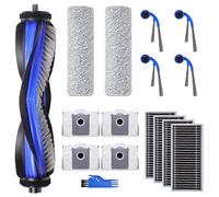 Lot de 16 pièces de rechange T80 compatibles avec les accessoires pour aspirateur robot ECOVACS DEEBOT T80 Omni, 1 brosse principale, 2 rouleaux serpillères, 4 brosses latérales, 4 filtres HEPA, 4
