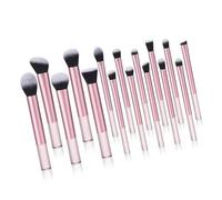 Lot de 16 pinceaux de maquillage doux et pratiques pour une application précise - Pinceaux cosmétiques adaptés aux débutants - Rangement facile