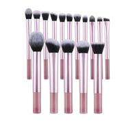 Lot de 16 pinceaux de maquillage doux et pratiques pour une application précise - Pinceaux cosmétiques adaptés aux débutants - Rangement facile