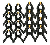 Lot de 16 pinces à ressort en nylon haute performance de 5,8 cm, 7,8 cm, en plastique, pour le travail du bois, pour projets de bricolage, studios photo, arrière-plan photo (orange, noir)