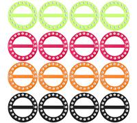 Lot de 16 pinces rondes élégantes en plastique pour t-shirt, écharpe, 5,6 cm, 8 couleurs (couleur B, taille B)