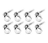 Lot de 16 plaquettes d’ancrage pour escalade en acier inoxydable, kit de boulons à expansion M10 avec 8 pièces, point d’ancrage certifié CE pour escalade, alpinisme, spéléologie