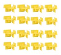 Lot de 16 plateaux de rangement pour aliments compatibles avec les plateaux de lyophilisation droits pour économiser de l'espace - Noir, blanc, jaune (jaune)