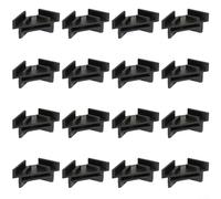 Lot de 16 plateaux de rangement pour aliments compatibles avec les plateaux de lyophilisation droits pour économiser de l'espace - Noir, blanc, jaune (noir)