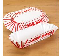 Lot de 16 plateaux rétro Hot Dog (2 lots de 8) - Parfait pour les soirées cinéma !