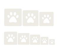 Lot de 16 pochoirs réutilisables en plastique avec ours en forme de petit chat, chien mignon, pour travaux manuels sur fenêtre, décoration de la maison