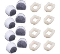 Lot de 16 Préfiltres en Mousse et Filtre à Carbone Compatible avec PetSafe Drinkwell Fountain INOX 360 Avalon Pagoda Seascape