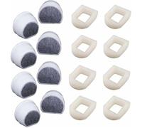 Lot de 16 Prfiltres en Mousse et Filtre Carbone pour Fontaines PetSafe Drinkwell Compatible avec Plusieurs Modles YYV
