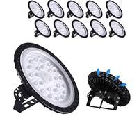 Lot de 16 projecteurs industriels LED UFO 100 W - 10 000 lm, blanc lumière du jour 6 500 K, indice de protection IP65, for usine, garage, grange, atelier, salle de sport(100W 10 Pack)