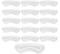 Lot de 16 protections de talon transparentes pour chaussures trop grandes, coussinets épais en gel pour chaussures contre les glissements et les frottements, parfaites pour les nouvelles chaussures