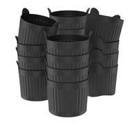 Lot de 16 ramequins en silicone antiadhésifs for friteuse à air, faciles à démouler et compatibles avec les œufs, cupcakes, muffins, puddings et tartelettes.(Black)