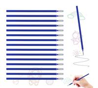 Lot de 16 recharges de rechange bleues compatibles avec les stylos Legami - Recharges effaçables avec encre thermosensible, pointe de 0,7 mm, idéales pour l'écriture, le dessin et les projets créatifs