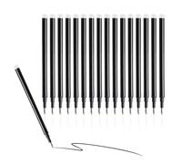 Lot de 16 Recharges Stylos Effaçables pour Pilot FriXion Ball, 0,7 mm Recharges de Rechange Effaçables Pointe Moyenne Stylo Gel Effaçable pour Pilot FriXion Ball Clicker Eberhard Faber (Noir)