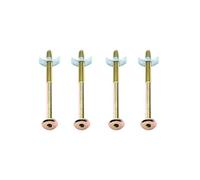 Lot de 16 rondelles filetées M6 en demi-lune avec boulons de connexion de 80 mm pour meubles et lits superposés