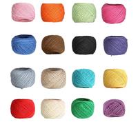 Lot de 16 Rouleaux de Ficelle de Jute de 2 mm,Ficelle de Jute Coloré, Chaîne de Jute