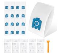 Lot de 16 Sacs à Poussière pour Aspirateurs Miele Hyclean GN [Classic C1 / Complete C2 & C3, Série S2, S4, S5, S6, S8] avec 5 Filtres Moteurs et 5 Filtres D'échappement, Remplace 9917730 12281680