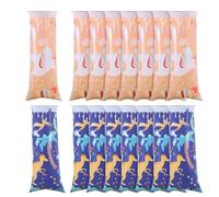 Lot de 16 sacs à vomi pour enfants, 1000 ml, avec anneau, étanches et résistants, pour la voiture, les voyages, l'avion et les situations d'urgence. (Dinosaures + Licornes)