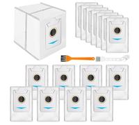 Lot de 16 Sacs d'aspirateur pour Ecovacs T30S / T30S PRO / X2 / X5 Omni,Sac Aspirateur Robot pour Ecovacs Deebot T30 Pro Omni,Accessoires de rechange,Grande capacité de 3L,Contient 2 pinceaux