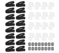 Lot de 16 sangles et clips de fixation pour bâche de piscine - Nylon et plastique - Résistant aux intempéries