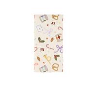 Lot de 16 serviettes en papier de Noël 40 x 40 cm Blanc avec motifs vacances