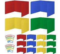 Lot de 16 tableaux d'intimité en plastique de 35,6 x 44,5 x 35,6 cm pour bureaux d'étudiants, dossiers de confidentialité durables et imperméables, séparateurs de test avec tableau de confidentialité