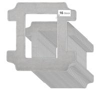 Lot de 16 tampons de nettoyage pour robots de nettoyage de vitres ECOVACS WINBOT W2S Omni / W2S - Chiffons en microfibre lavables pour nettoyer efficacement les taches et la poussière des fenêtres