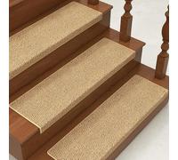 Lot de 16 tapis antidérapants extra larges de 60 x 22 cm pour marches en bois - Sans danger pour les enfants, les chiens et les personnes âgées - Design Bullnose pour une meilleure prise en main