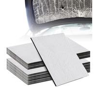 Lot de 16 tapis d'isolation acoustique pour voiture, 40 x 25 cm, 5 mm/10 mm, universels, auto-adhésifs, isolants en aluminium butyle, isolants, étanches, ignifuges, résistants à l'humidité