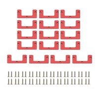 Lot de 16 taquets de montage pour systèmes de rangement d'outils compatibles avec emballage, montage mural, sous l'établi et dans le véhicule