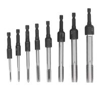 Lot de 16 tarauds 6,35 mm à tige hexagonale en acier pour bricolage