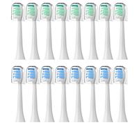 Lot de 16 têtes de brosse à dents de rechange compatibles avec Philips Sonicare : Lot de 16 têtes de brosse électrique de rechange souples pour 4100 5100 6100 HX9023/65 W Système de contrôle optimal à
