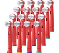 Lot de 16 têtes de brosse à dents électrique de rechange pour enfants pour Oral Pro-Health B Stages D100K 4510K D10 D12 10A-Rouge